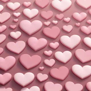 pink hearts aesthetic