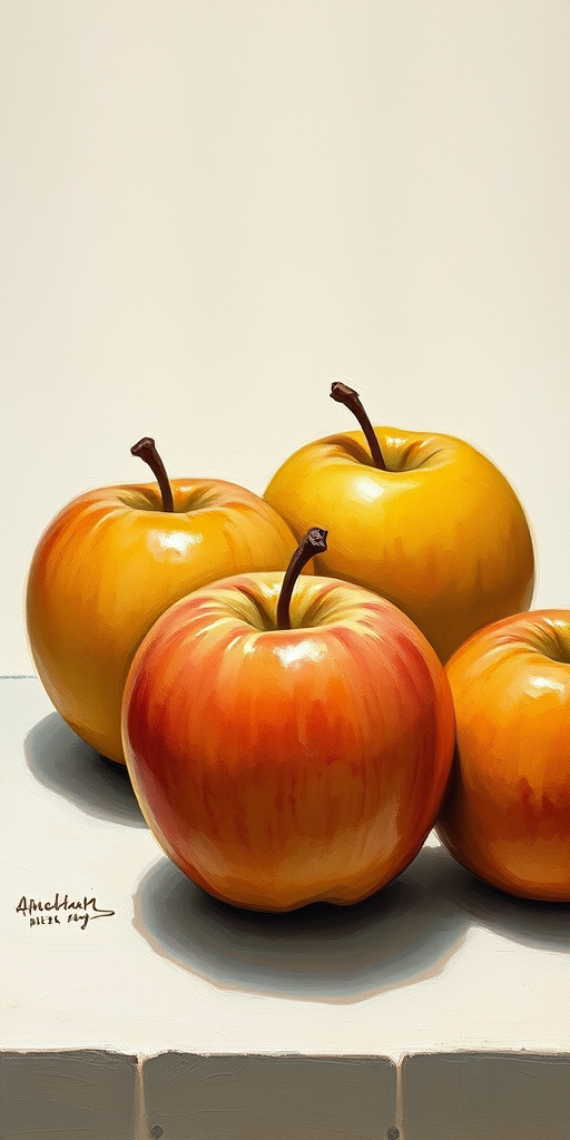 drawn apples