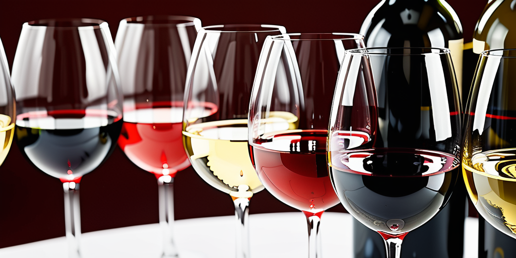 red and white wine glasses