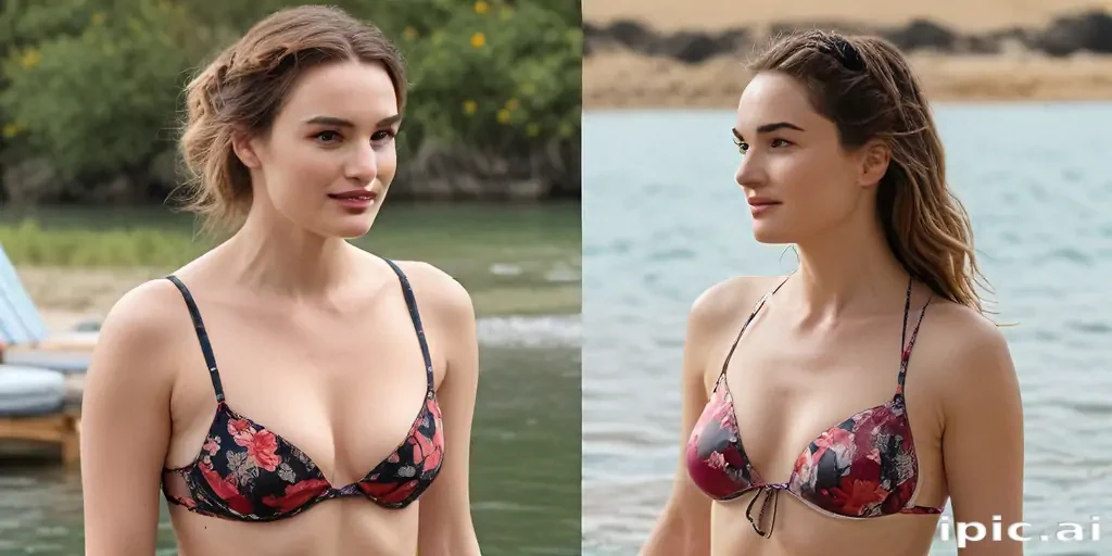 lily james bikini