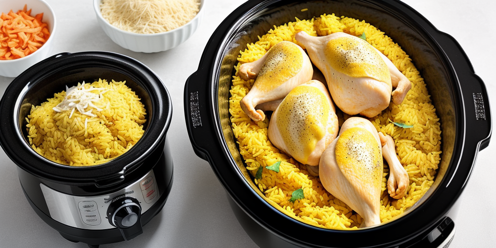 slow cooker yellow rice and chicken