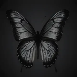 black butterfly outline