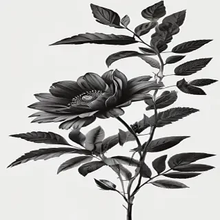 black flower png
