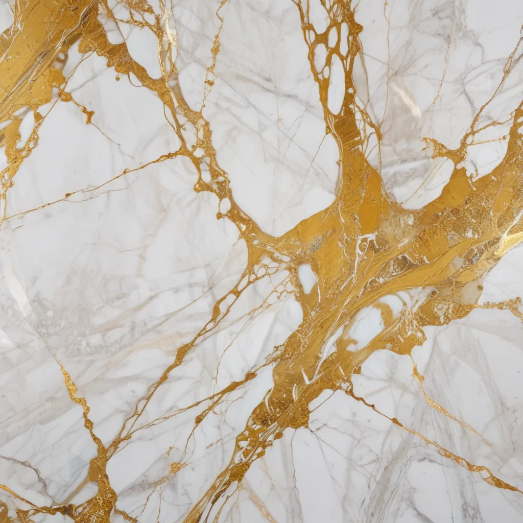 white and gold marble