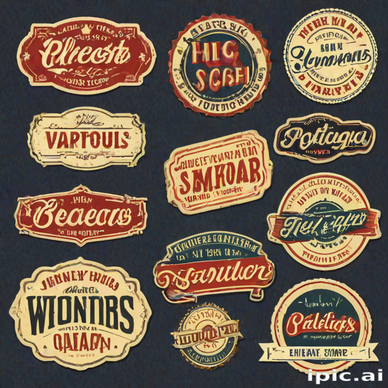 vintage stickers png