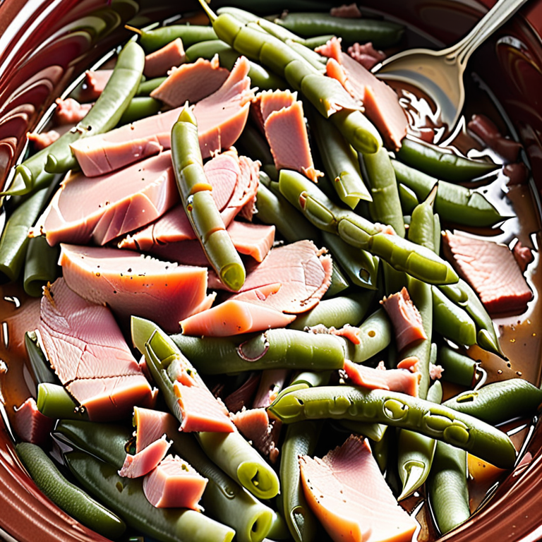 crockpot ham and green beans