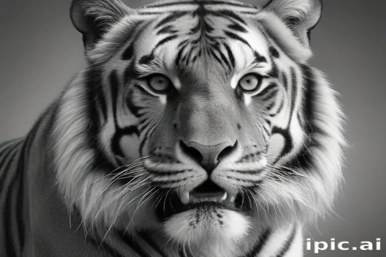 tiger clipart black and white