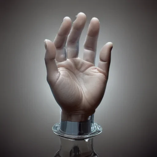transparent prayer hand