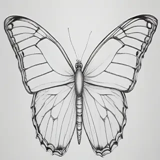 butterfly drawing outline