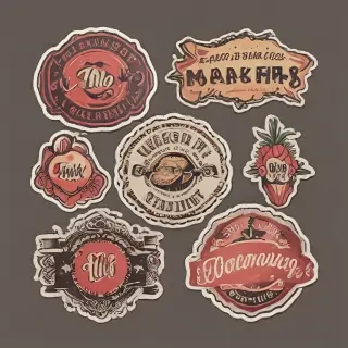 vintage stickers png