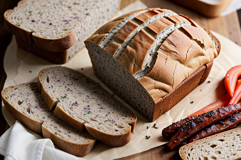savory bits on rye bread