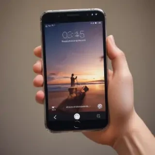 hand holding a phone