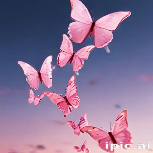 pink butterflies aesthetic
