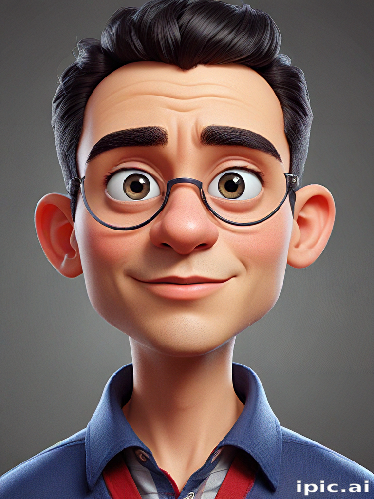 Cheerful Young Man with Glasses and Friendly Expression in Portrait