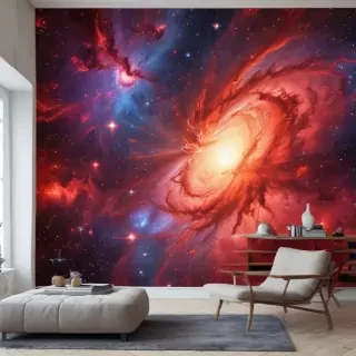 galaxy red wallpaper