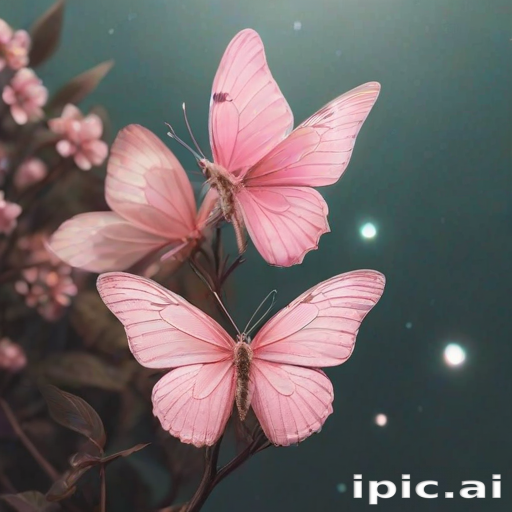 pink butterflies aesthetic