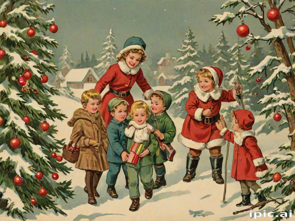 vintage christmas images to print