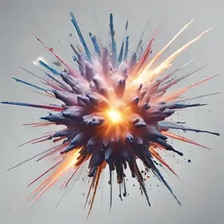 transparent explosion