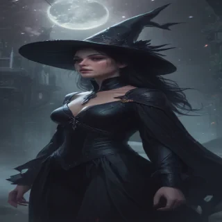 beautiful dark witch fantasy art
