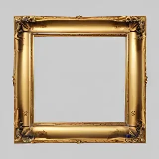 rectangle gold frame png