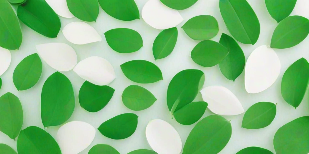 green white background