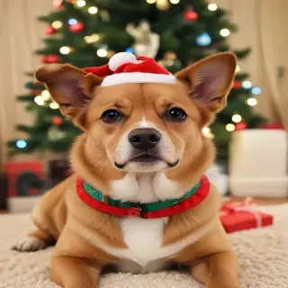 pictures of dogs christmas