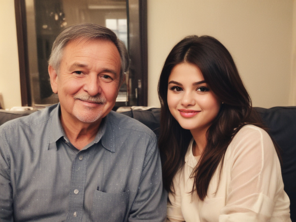 selena gomez with father
