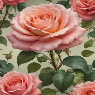 vintage rose illustration