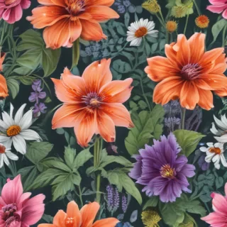 aesthetic flowers drawing