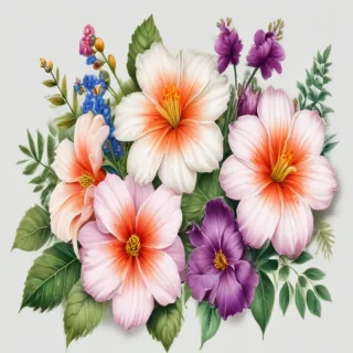 flowers clip art transparent background
