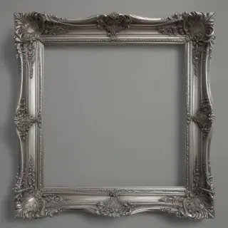 silver picture frame png