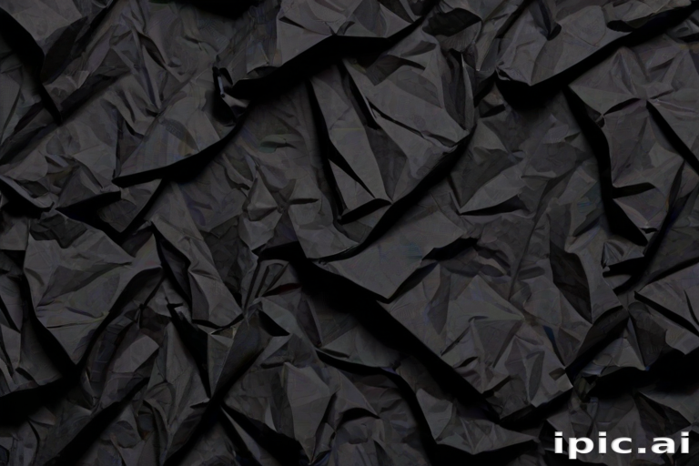 crinkled black paper