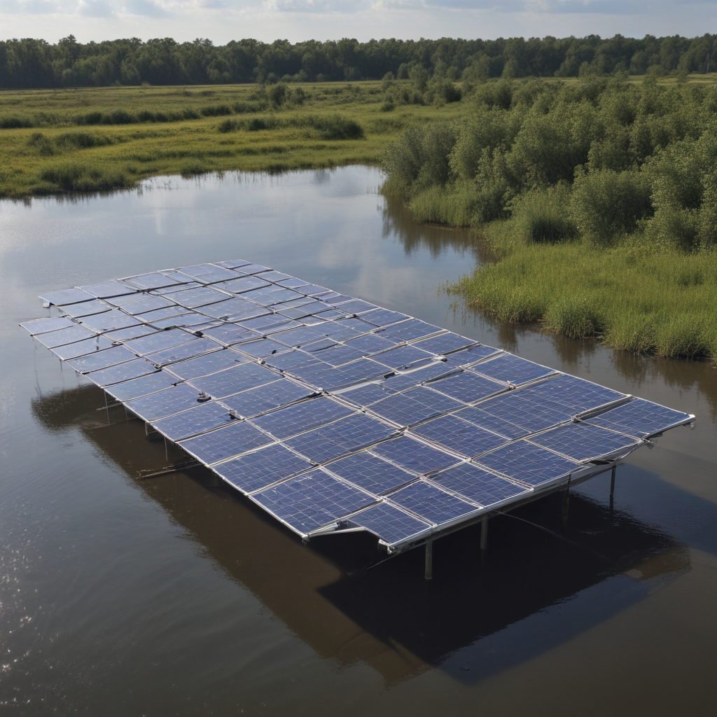 an advertisement about floating solar arrays that would run in a ...