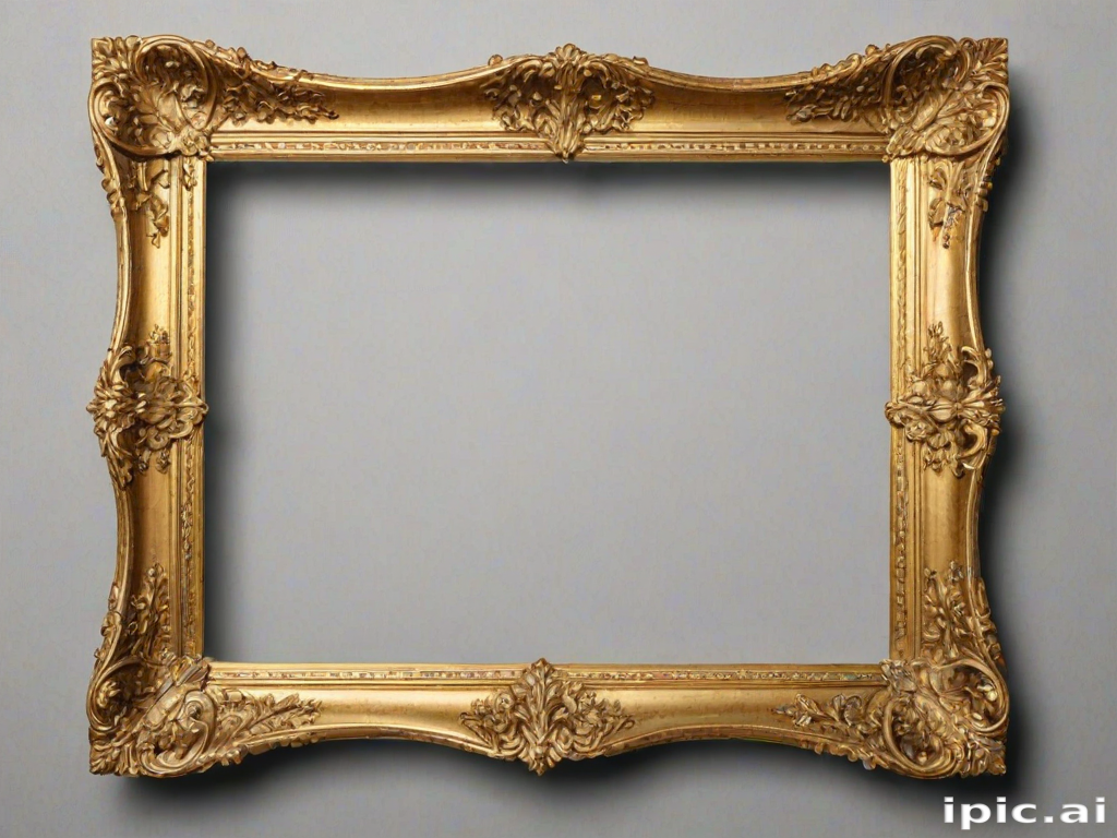 gold frame transparent background