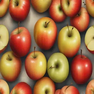 drawn apples