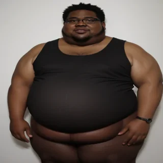 black fat person