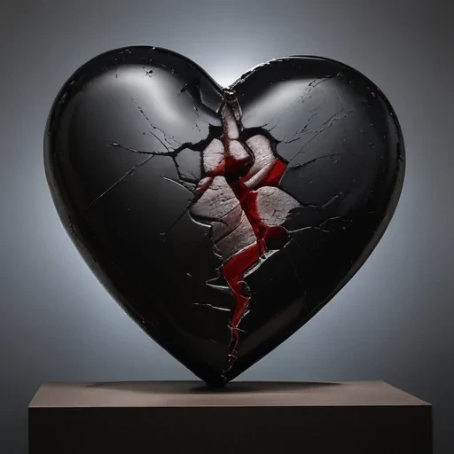 broken heart black