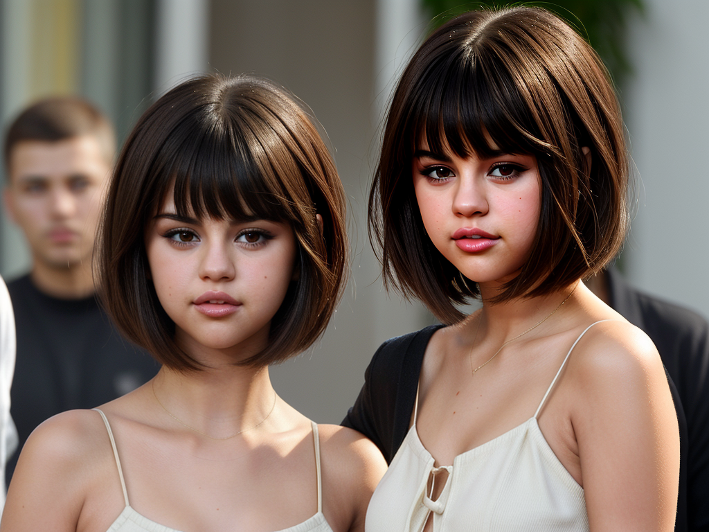 selena gomez haircut with bangs