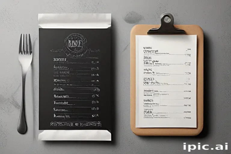 menu mock up