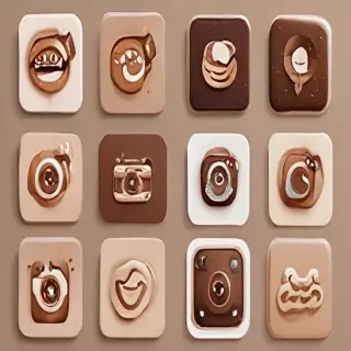 aesthetics brown instagram highlight icons