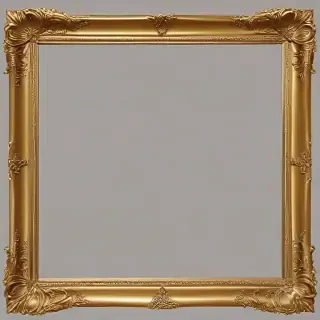 rectangle gold frame png