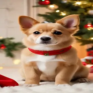 cute christmas dog wallpaper
