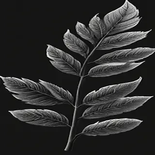 leaf clip art black and white