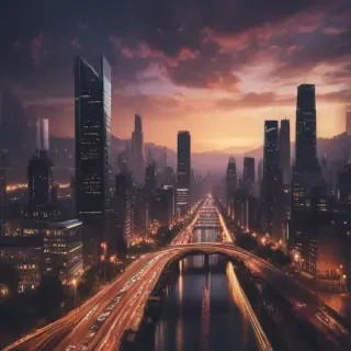 city lights background