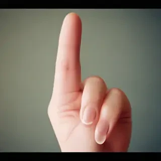 middle finger transparent