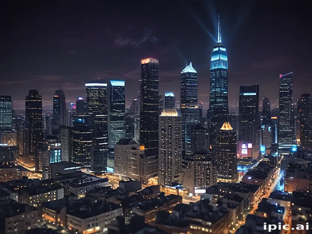 city lights background