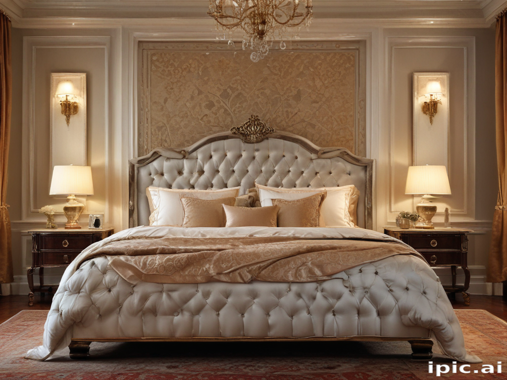 Luxurious and Elegant Bedroom Design Featuring a Stunning Canopy Bed ...