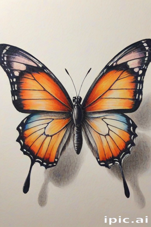 drawing butterflies
