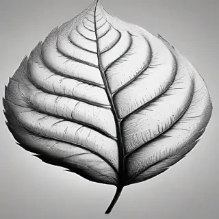 clipart of leaf black and white