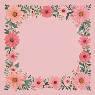 flowery border clipart